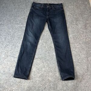 Paige Jeans Mens 32x28 Blue Croft Straight Slim Leg Stretch Soft Dark Wash